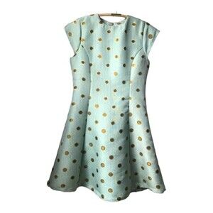 NWT Frock Shop A-line seafoam gold Dress Size Large